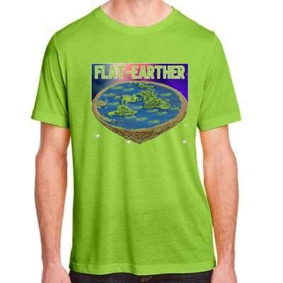 FlatEarther Earth Planet Space Lover Adult ChromaSoft Performance T-Shirt