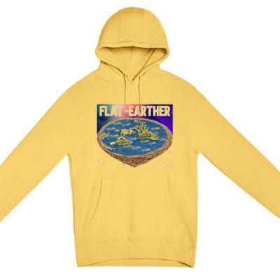 FlatEarther Earth Planet Space Lover Premium Pullover Hoodie