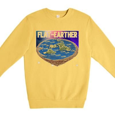 FlatEarther Earth Planet Space Lover Premium Crewneck Sweatshirt