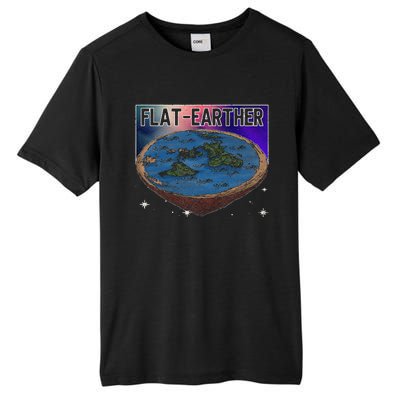 FlatEarther Earth Planet Space Lover Tall Fusion ChromaSoft Performance T-Shirt