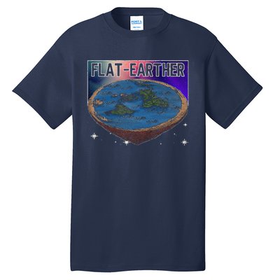 FlatEarther Earth Planet Space Lover Tall T-Shirt