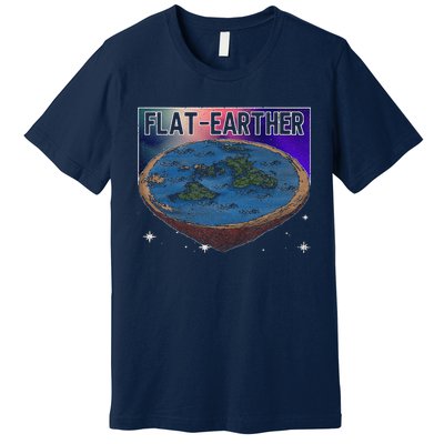 FlatEarther Earth Planet Space Lover Premium T-Shirt