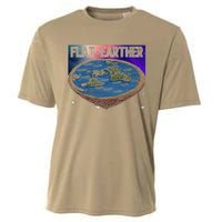 FlatEarther Earth Planet Space Lover Cooling Performance Crew T-Shirt