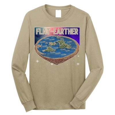 FlatEarther Earth Planet Space Lover Long Sleeve Shirt