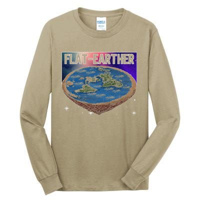 FlatEarther Earth Planet Space Lover Tall Long Sleeve T-Shirt