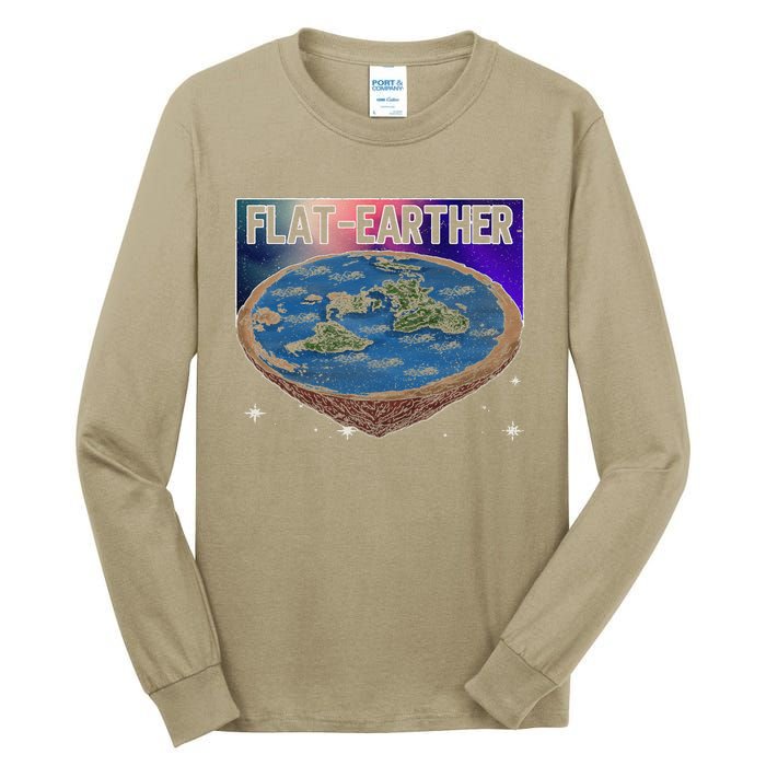 FlatEarther Earth Planet Space Lover Tall Long Sleeve T-Shirt