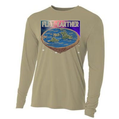 FlatEarther Earth Planet Space Lover Cooling Performance Long Sleeve Crew