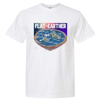 FlatEarther Earth Planet Space Lover Garment-Dyed Heavyweight T-Shirt