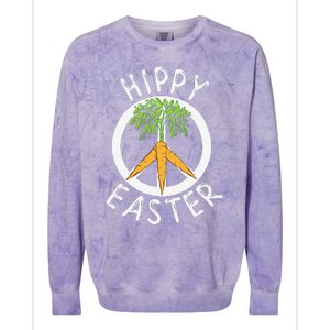 Funny Easter Peace Sign Hippy Easter Carrots Colorblast Crewneck Sweatshirt