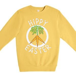 Funny Easter Peace Sign Hippy Easter Carrots Premium Crewneck Sweatshirt