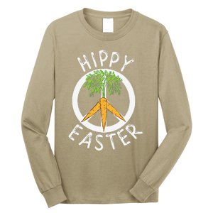 Funny Easter Peace Sign Hippy Easter Carrots Long Sleeve Shirt