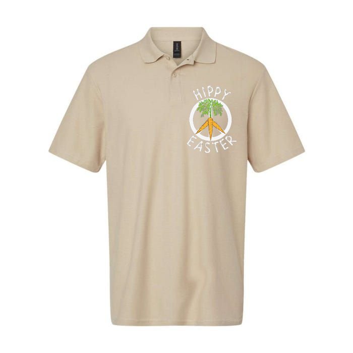 Funny Easter Peace Sign Hippy Easter Carrots Softstyle Adult Sport Polo