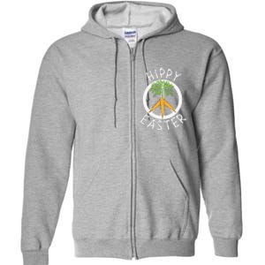 Funny Easter Peace Sign Hippy Easter Carrots Full Zip Hoodie