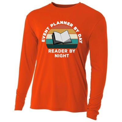 Funny Event Planner By Day Reader By Night: Cool Book Lover Gift Cooling Performance Long Sleeve Crew