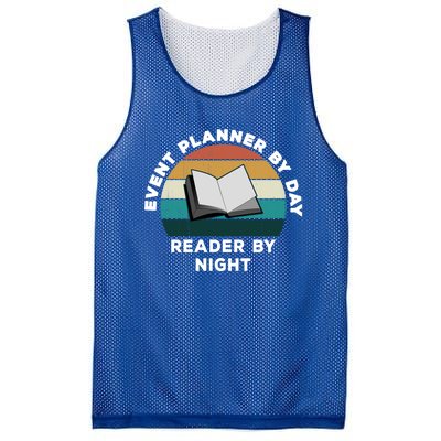 Funny Event Planner By Day Reader By Night: Cool Book Lover Gift Mesh Reversible Basketball Jersey Tank