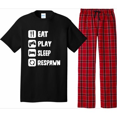 Funny Eat Play Sleep Respawn For Video Games Lovers Pajama Set