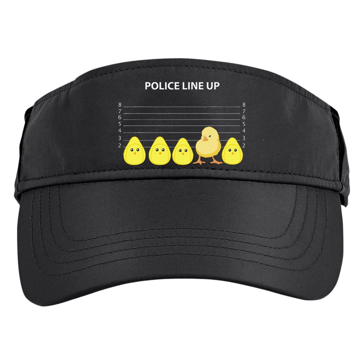 Funny Easter Police Line Up Chicks S Adult Drive Performance Visor