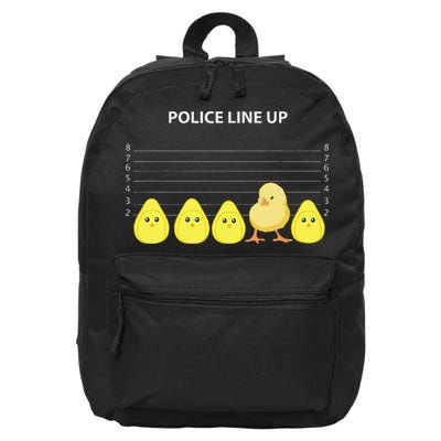 Funny Easter Police Line Up Chicks S 16 in Basic Backpack