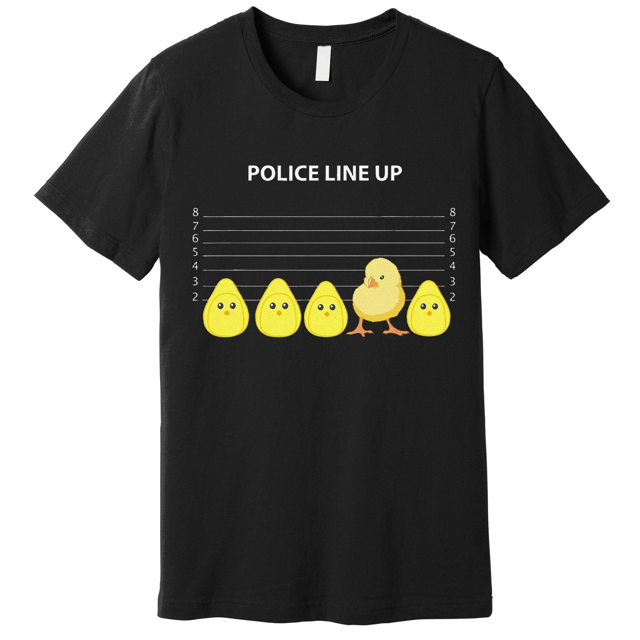Funny Easter Police Line Up Chicks S Premium T-Shirt