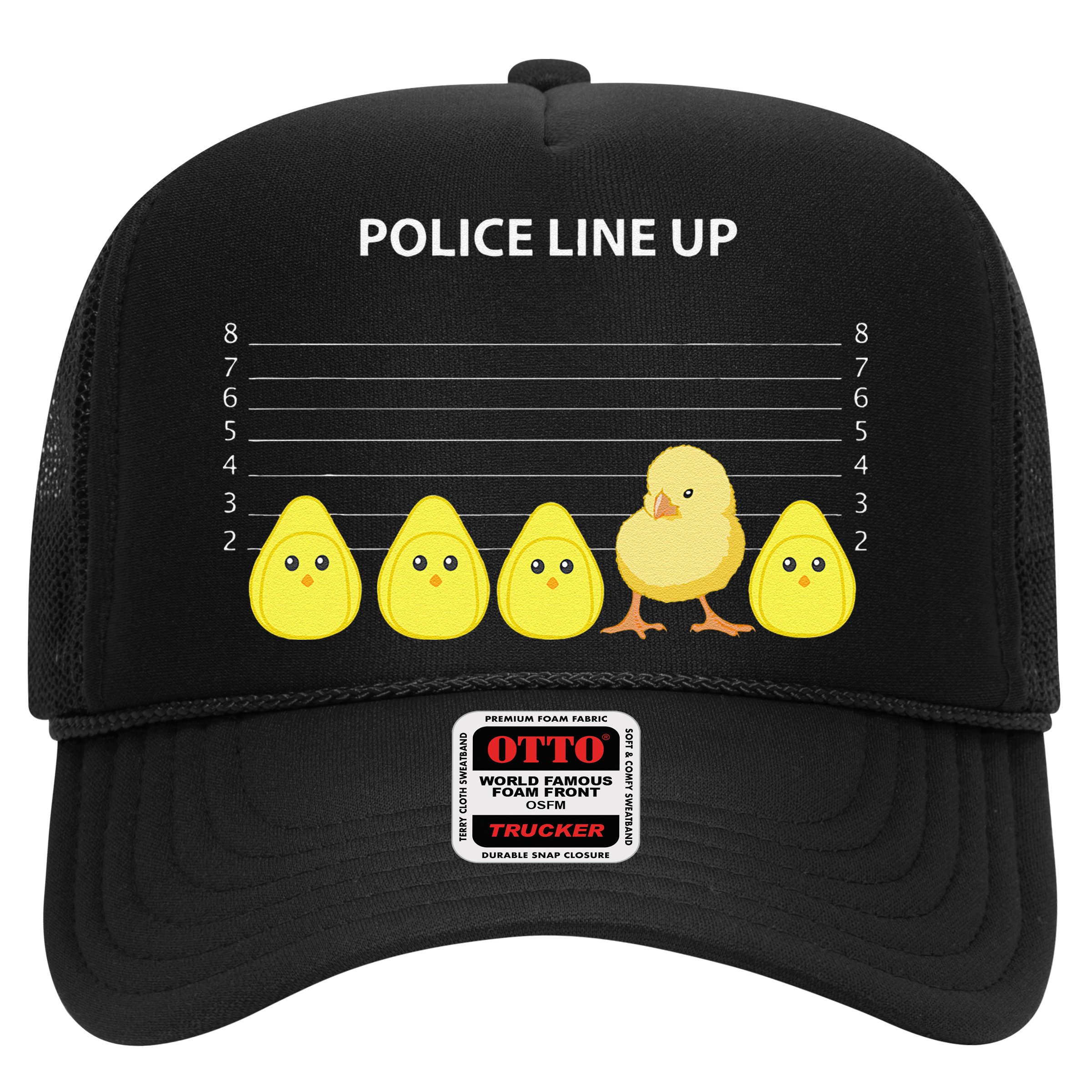 Funny Easter Police Line Up Chicks S Hat