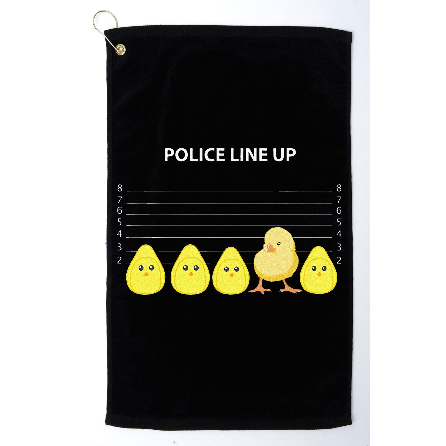 Funny Easter Police Line Up Chicks S Golf Towel