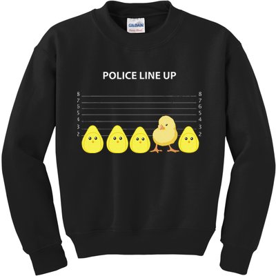 Funny Easter Police Line Up Chicks S Kids Sweatshirt