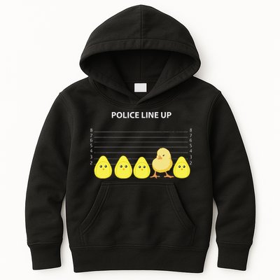 Funny Easter Police Line Up Chicks S Kids Hoodie