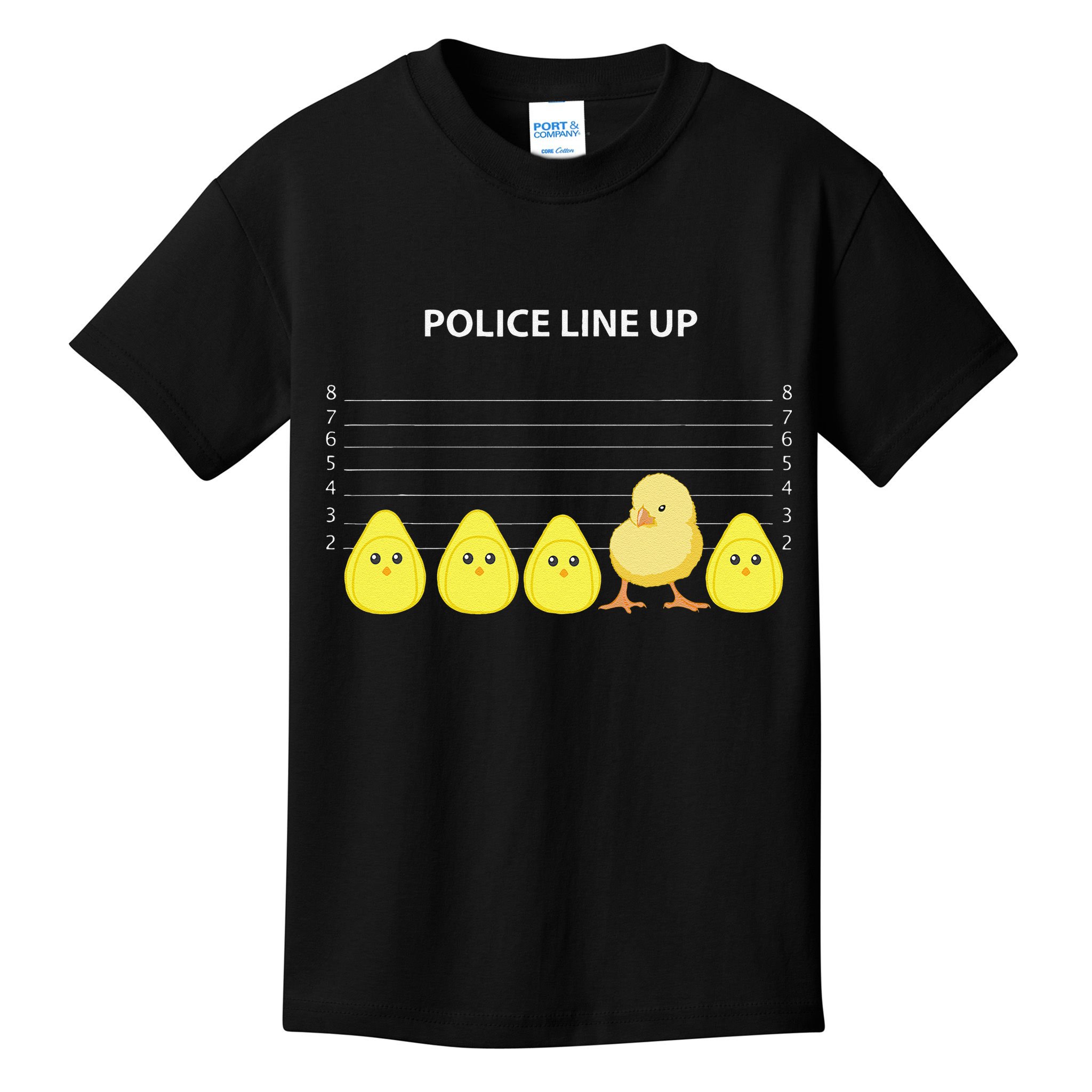 Funny Easter Police Line Up Chicks S Kids T-Shirt