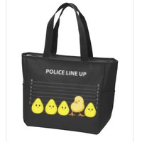 Funny Easter Police Line Up Chicks S Zip Tote Bag