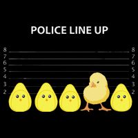 Funny Easter Police Line Up Chicks S Zip Tote Bag