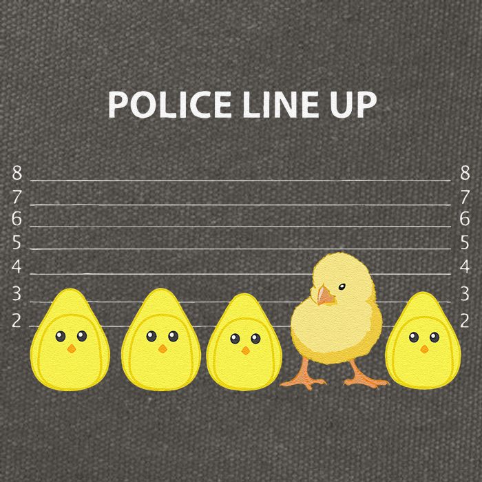 Funny Easter Police Line Up Chicks S Cotton Canvas Backpack