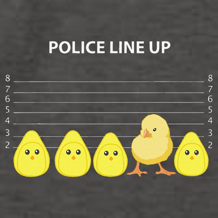 Funny Easter Police Line Up Chicks S Vector Backpack