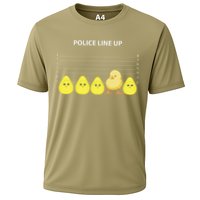 Funny Easter Police Line Up Chicks S Cooling Performance Crew T-Shirt
