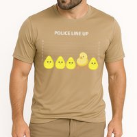 Funny Easter Police Line Up Chicks S Cooling Performance Crew T-Shirt