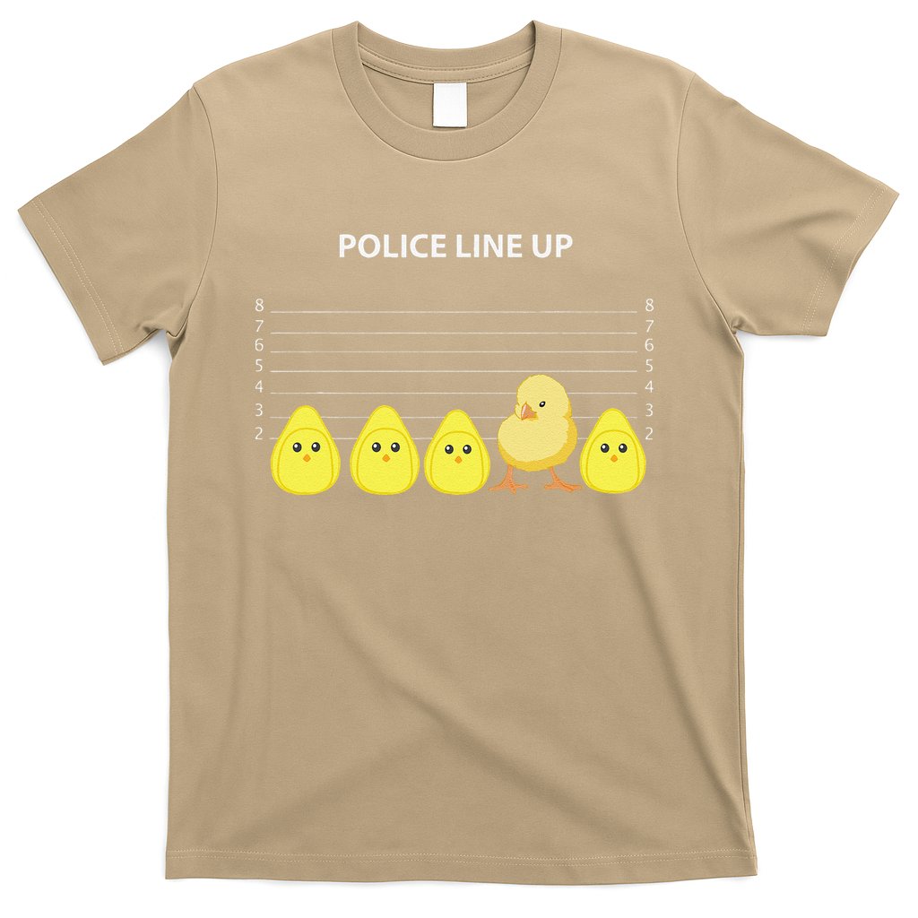 Funny Easter Police Line Up Chicks S T-Shirt