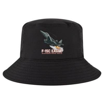 F-15C Eagle Poster – High-Speed Air Superiority Jet Design Cool Comfort Performance Bucket Hat