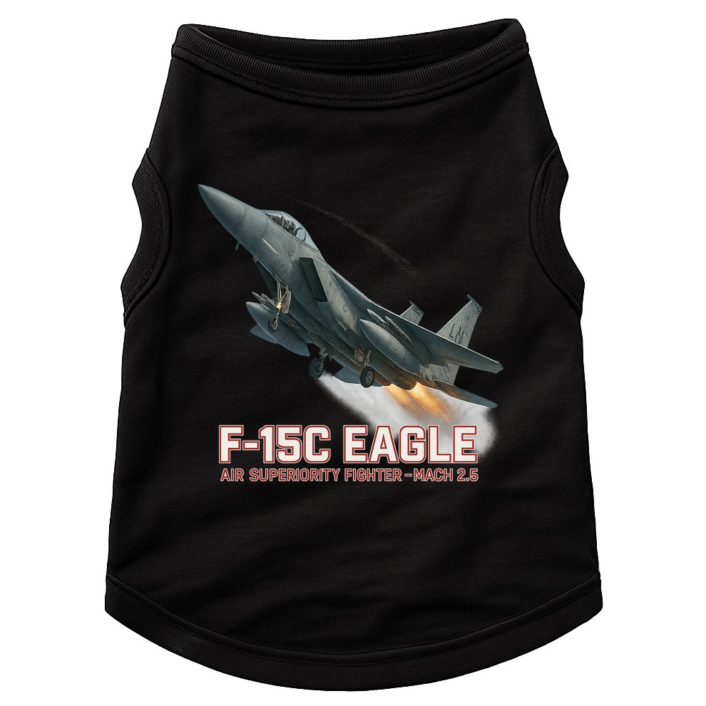 F-15C Eagle Poster – High-Speed Air Superiority Jet Design Doggie Tank