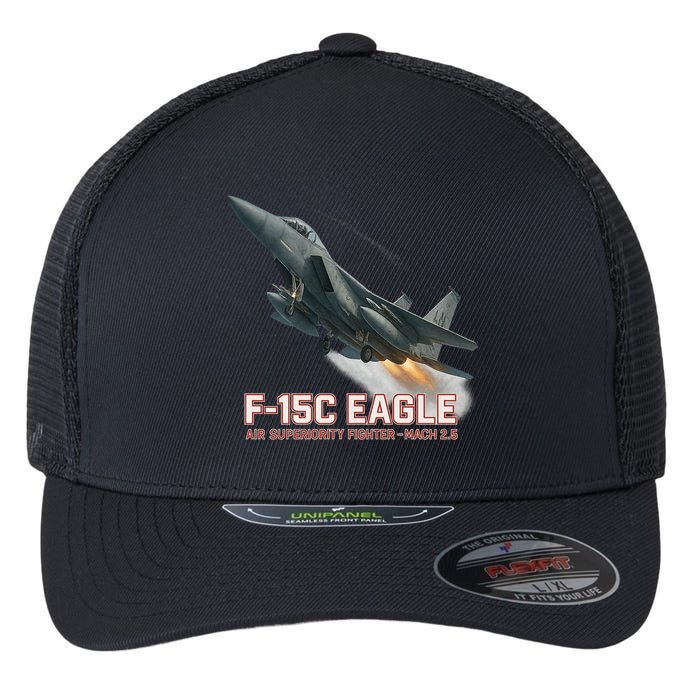 F-15C Eagle Poster – High-Speed Air Superiority Jet Design Flexfit Unipanel Trucker Cap