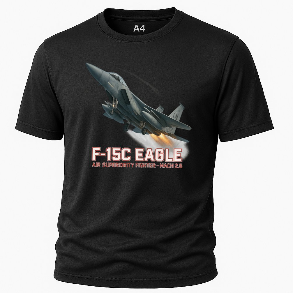 F-15C Eagle Poster – High-Speed Air Superiority Jet Design Performance Shirt
