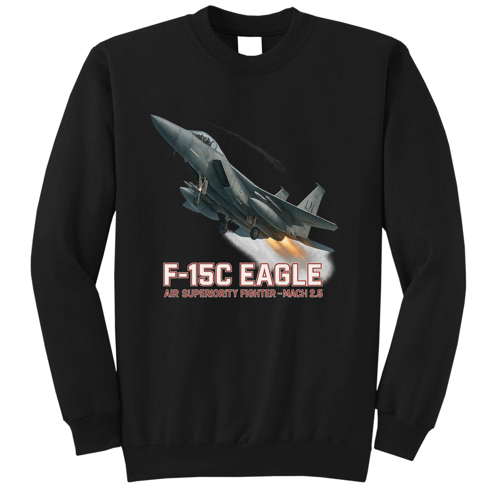 F-15C Eagle Poster – High-Speed Air Superiority Jet Design Sweatshirt