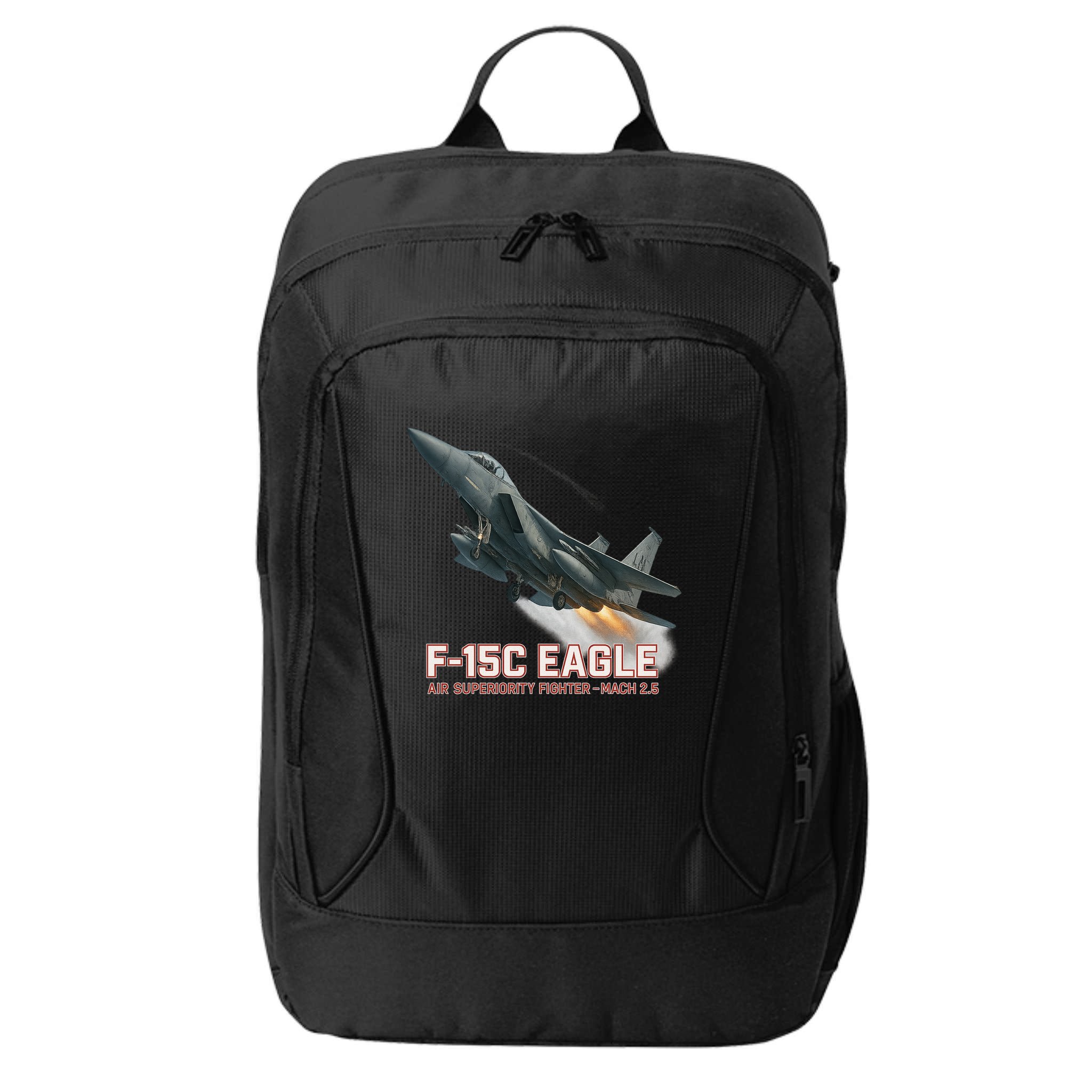 F-15C Eagle Poster – High-Speed Air Superiority Jet Design City Backpack