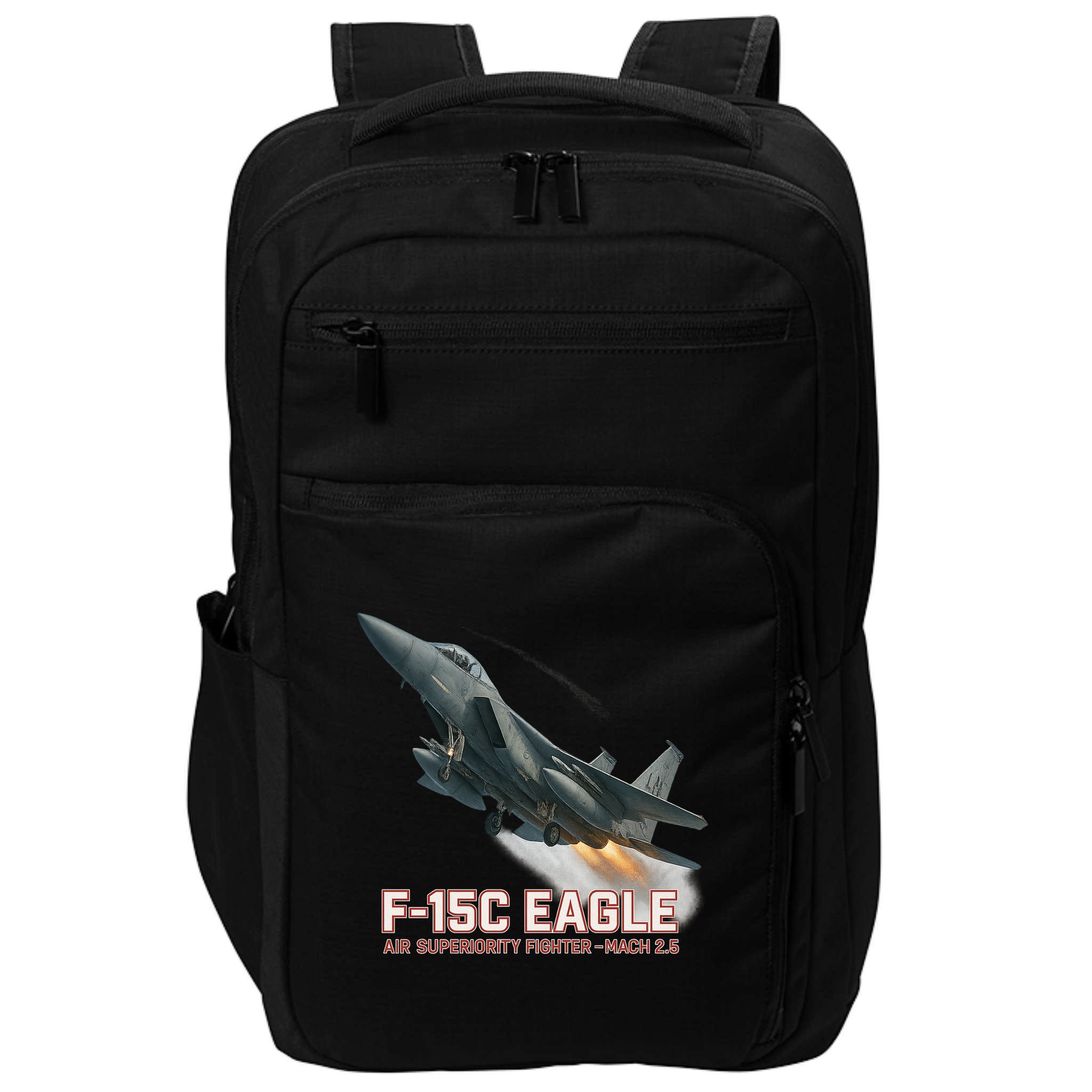 F-15C Eagle Poster – High-Speed Air Superiority Jet Design Impact Tech Backpack