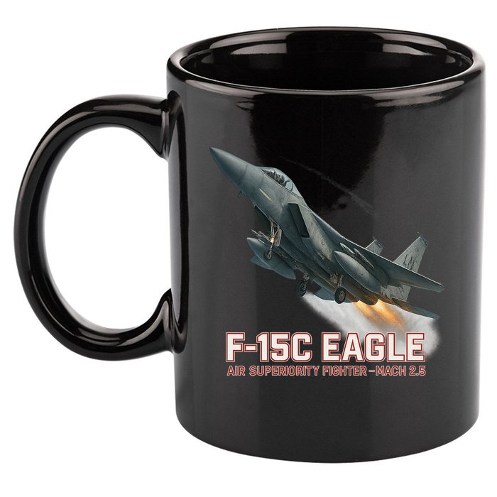 F-15C Eagle Poster – High-Speed Air Superiority Jet Design 11oz C Handle Ceramic Mug