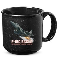 F-15C Eagle Poster – High-Speed Air Superiority Jet Design 15oz Campfire Ceramic Mug