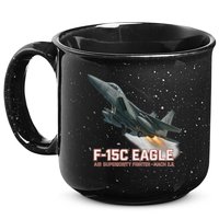 F-15C Eagle Poster – High-Speed Air Superiority Jet Design 15oz Campfire Ceramic Mug