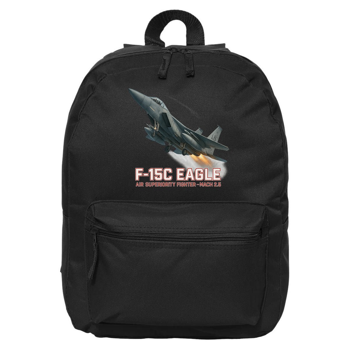 F-15C Eagle Poster – High-Speed Air Superiority Jet Design 16 in Basic Backpack