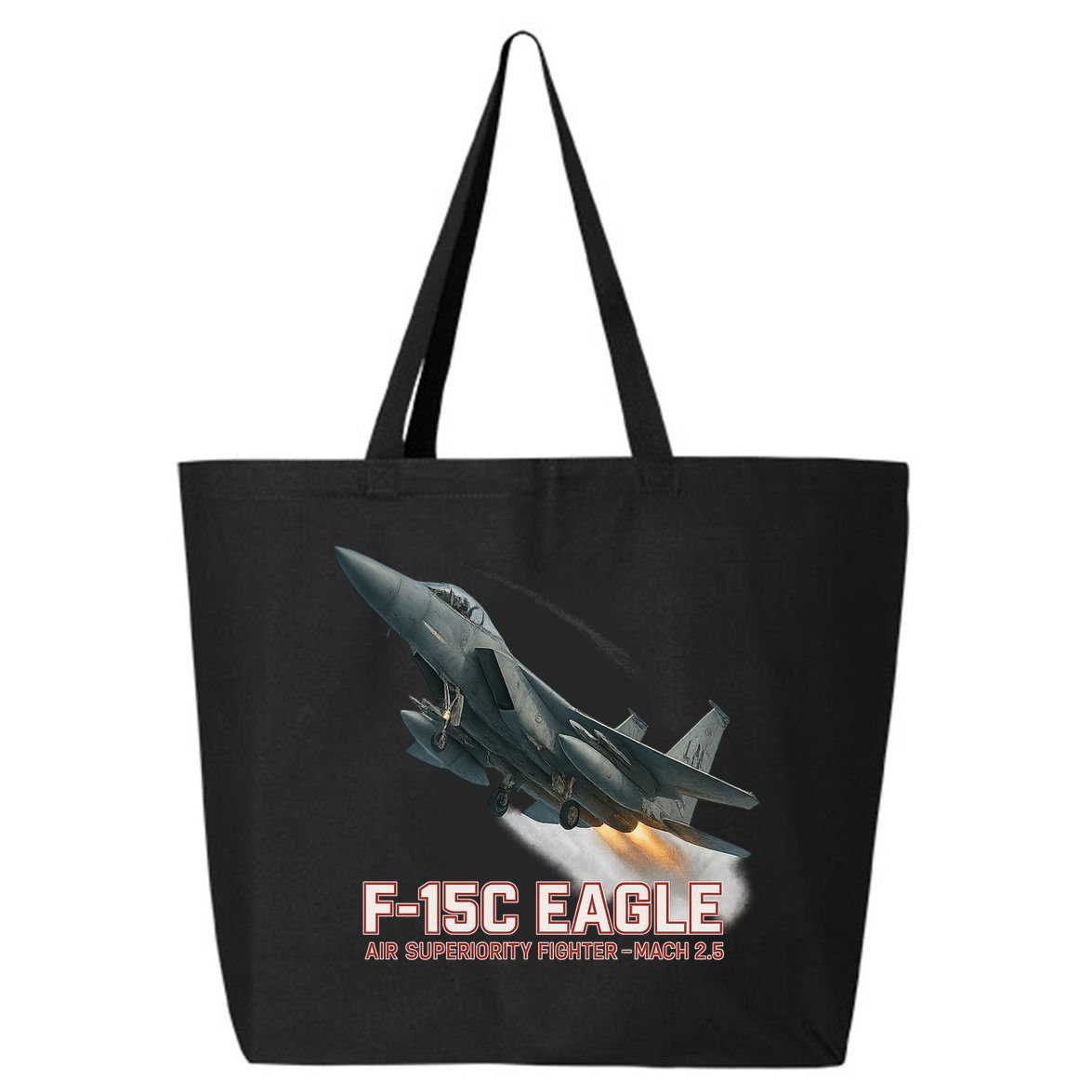F-15C Eagle Poster – High-Speed Air Superiority Jet Design 25L Jumbo Tote