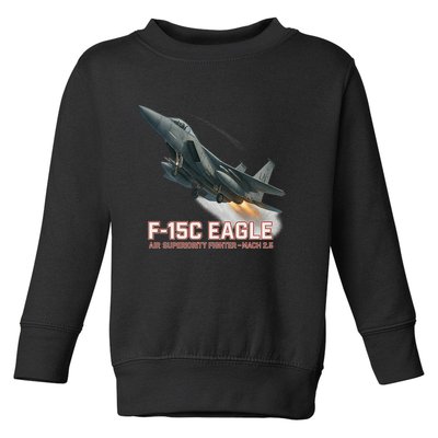 F-15C Eagle Poster – High-Speed Air Superiority Jet Design Toddler Sweatshirt