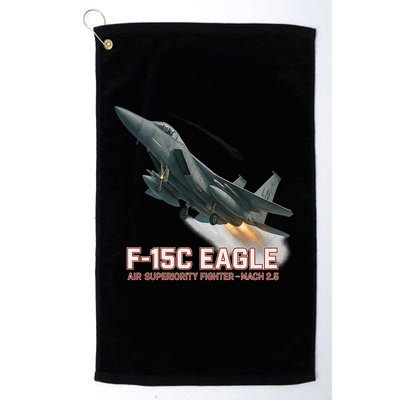 F-15C Eagle Poster – High-Speed Air Superiority Jet Design Golf Towel