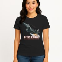 F-15C Eagle Poster – High-Speed Air Superiority Jet Design Womens T-Shirt